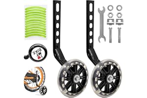 ULEMONDEE Stabilizer Wheels for Kids Bike,Bicycle Stabilizers Support Wheels,1 Pair Universal Bike Stabilisers for Kids Balance Stabilizer wheels Wheel for 12 14 16 18 20 Inch Bikes