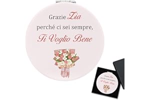 CDIXLMUZ Regalo Zia Natale Regalo per Zia Specchio Compatto Idee Regalo Zia Compleanno Il Regalo Della Zia Regali per La Zia Regalo per Una Zia Speciale Regalo Festa Della Mamma Regalo per Pasqua Donna