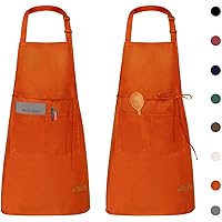 Viedouce 2 Pack Schürze,Wasserdicht Kochschürze mit Taschen,Verstellbarem Küchenschürze,Grillschürze,latzschürze…