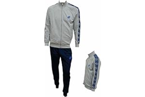 Lotto TUTA UOMO IN FELPA GARZATA - TUTA UOMO COMPLETA - TUTA SPORTIVA UOMO - TUTA UOMO COTONE FELPATO - TUTA UOMO INVERNALE