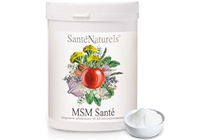 SANTE' NATURELS MSM Santè ● Metilsulfonilmetano (Zolfo Alimentare) Puro 99,9% ● 500 g in Polvere ● Supporto per Articolazioni, Ossa, Unghie, Muscoli e Capelli