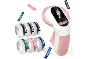 Goknu Etichettatrice per Goffratura 3D Stampante Portatile, Etichettatrice Etichette Adesive, E975 Embossing Etichettatrici cose utili per la casa ufficio scuola cucina fai da te (£ € Ä Ö Ü)