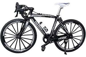 TGUS Fahrradmodell, Simulation Fahrrad Dekoration, Mountainbike Modell, Miniatur Legierung Rennrad, Metall Druckguss Spielzeug, Ornamente für Fahrradliebhaber (Schwarz)