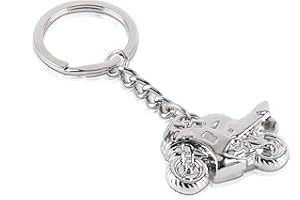 Freedale Chrome Silver Effect Metal Motorbike Motorcycle Keyring Keychain Keyfob