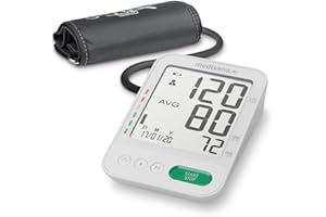 medisana BU 586 Voice sfigmomanometro da braccio superiore, misurazione della pressione sanguigna e del polso con funzione di memoria e uscita vocale, visualizzazione di un battito cardiaco irregolare