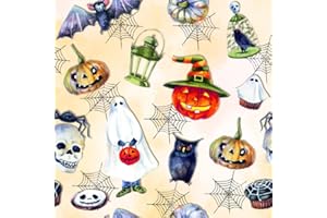 IHR Ideal Home Range - Paper Napkins Happy Halloween Cream 20 pc. 3-Ply Lunch Napkins 33 cm x 33 cm / 13 inch x 13 inch