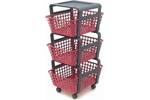 Ecoplast Rosso Veneziano - Carro Auxiliar de plástico con Ruedas