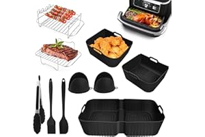 KUOFANY Ninja Foodi FlexDrawer AF500eu 10.4 l Heißluftfritteuse Zubehör,1×10.4L und 2×5.2L Silikonform für Ninja Airfryer zubehör AF500DE, FlexDrawer Zubehör für Ninja AF500EU Heißluftfritteuse