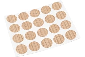 Adsamm® / 20 x caches adhésifs pour tête de vis / chêne clair / Ø 13 mm / rond / caches autocollants avec fine épaisseur 0,45 mm, d'Adsamm®