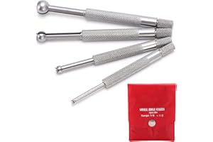 OUMEFAR Calibre de agujero 4 Uds., Calibre telescópico, calibre de bola completo, calibre de calibre, conjunto de 3 a 13 mm para agujeros pequeños, ranuras, ranuras, medición