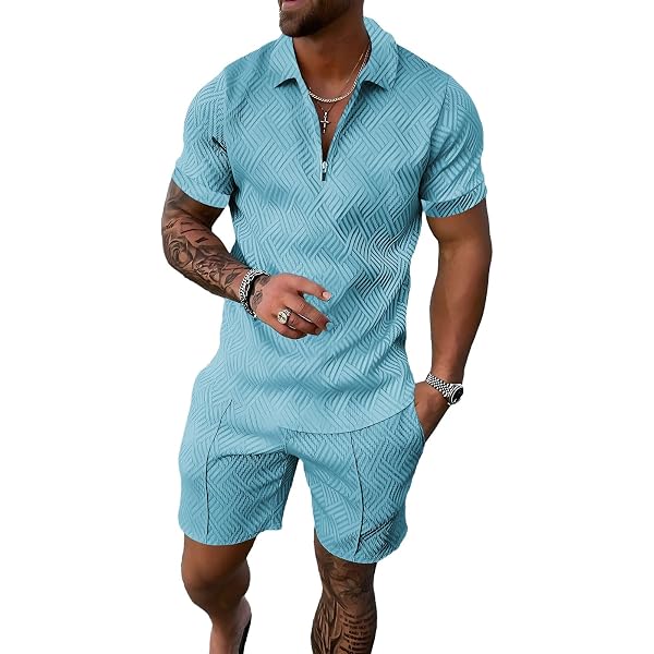 Conjunto De Chándal Para Hombre - Camiseta De Tirantes Y Pantalones Cortos, 2 Piezas, Tejido Transpirable, Ideal Para Deporte Y Calle