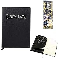 REOVE Death Note Notebook with Feather Pen,Fashion Anime Theme Death Note Cosplay Notebook, Best gifts for cosplay lovers, Ca