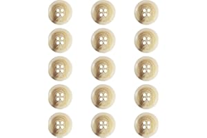 ftiemlovde 15 Grandi Bottoni Colorati per Lavoretti per Cappotto Donna(Bianco 20 mm)