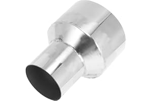 Motoforti 2.5'' OD to 4'' OD Mandrel Exhaust Pipe Adapter Concentric Reducer Car Exhaust Pipe Tubing Piping Adapter 5" Length 201 Stainless Steel Silver Tone