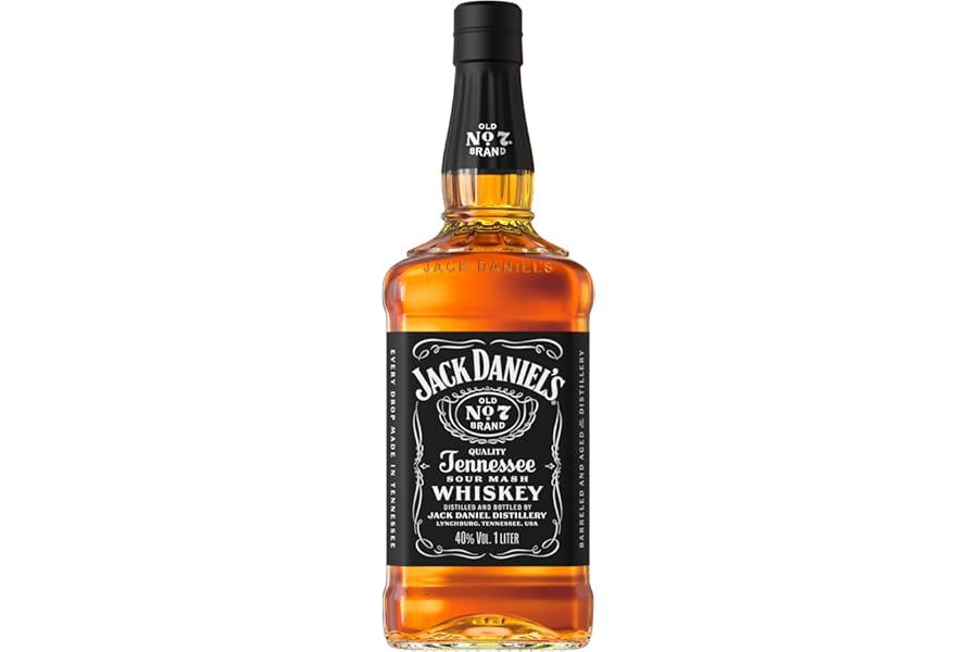 Jack Daniel’s Tennessee Whiskey, 1 L | Authentic American Spirit | Smooth & Balanced | 40% ABV