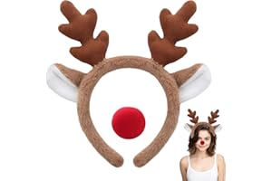 PPGGOPP Weihnachten Stirnband, Weihnachten Rentier Stirnbänder, Hirsch Geweih Stirnband