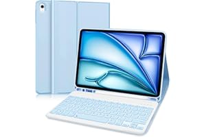 YEEGNAR Teclado iPad Air 11 Pulgadas 2024, Funda con Teclado para iPad Air 11 2024/2025 (Modelo: A2902/ A2903/ A3266/ A3267), Compatible con Air 5th/ Air 4th (iPencil No Incluido)