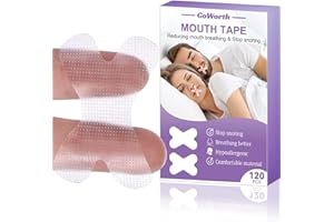GOWORTH Mouth Tape for Sleeping, 120 Pcs Premium Sleep Tape, Mouth Strips Anti Snoring, Strong but Gentle Adhesion for Men Women, Reduces Snoring and Improves Nasal Breathing