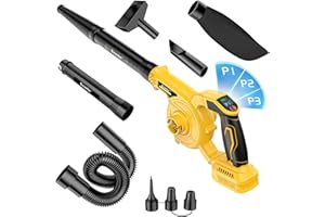 Ecarke 2-in-1 Cordless Leaf Blower for De walt 20V Battery, 360W Electric Blower & Vacuum with Dust Bag – Ideal for Lawn, Patio, and Yard Cleaning (No Battery)
