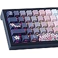 PBT Keycaps 151 toetsen, aangepaste keycaps kersenprofiel, witte toetsenset voor 60 procent toetsenbord, compatibel met Cherry MX-toetsen voor mechanisch toetsenbord met ISO-lay-out