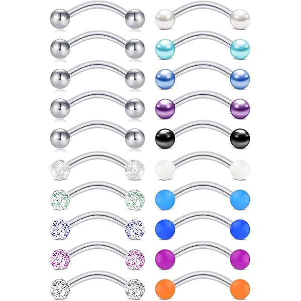 10 Orecchini Piercing In Acciaio Inox - Daith, Sopracciglio, Labbro, Con CZ, 8mm - Foto 9