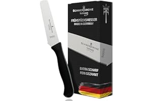 Schwertkrone Solingen - Cuchillo para panecillos, cuchillo de desayuno, acero inoxidable, dentado, apto para lavavajillas, fabricado en Alemania (1 unidad)