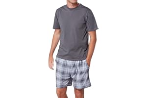 The Essentials Wardrobe Mens Pyjamas Shorty Short Sleeve Set Nightwear Pjs Loungewear Jersey Size S-4XL