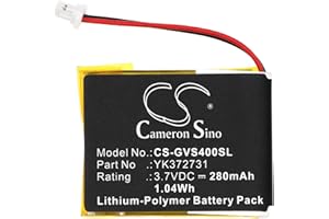 CAMERON SINO CS-GVS400SL Akkus 280mAh Kompatibel mit [Golf Buddy] DSC-GB750, DSC-GB900, Voice 2, Voice GPS Rangefinder, Voice Plus, VS4 GPS Rangefinder, VS4 Voice Ersetzt PL482730, Kompatibel mit YK372731