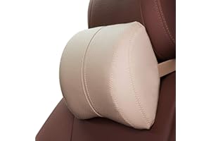 Ergocar Poduszka pod kark i lędźwie z pianki memory, poduszka podpierająca plecy, do domu, biura, samochodu i podróży (beżowa, poduszka pod kark)