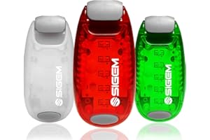 SIGEM LED Safety Lights (3 Pack) + FREE Bonuses | Clip on Flashing Strobe Light High Visibility for Running Jogging Walking Cycling for Kids Dogs Bicycle Helmet Bike Tail light
