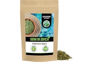 Alpi Nature Semi di Zucca 1kg, Semi di Zucca Crudi Sgusciati da Mangiare, per Insalate e Smoothie