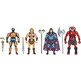 Masters of the Universe He-Man Movie, Skeletor and More | MOTU 5.5" Action Figures 4 Pack with 14 Points of Articulation and