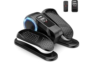 YAMO Under Desk Elliptical Machine – Quiet, Low-Impact Seated Ellipse Leg Exerciser for Office & Home – 12 Adjustable Speed Levels, Auto & Manual Modes, Remote Control & LED Monitor, YE10