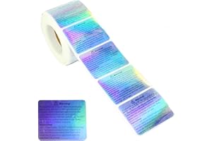 ELCOZNZ 600pcs Wax Melt Warning Labels Candle Warning Stickers Waterproof Candle Safety Decals Warning Signs for Wax Melts, 1.8x1.5 inches Rectangle Labels Holographic Silver