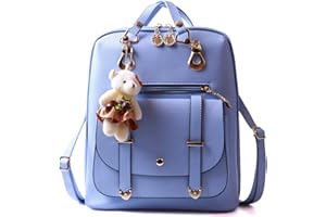 LUI SUI Cuir PU Mini Sac À Dos Occasionnel Étanche Sac De Voyage De Voyage Sac À Dos Mignon Petit Sac À Main pour Ados Filles Dames Femmes
