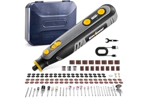 Enventor 8 V akumulatorowe wielofunkcyjne narzędzie obrotowe Mini wiertarka elektryczna 124 akcesoria, 5 regulowanych prędkości, 5000-30000 obr./min, ładowanie USB, do grawerowania, szlifowania