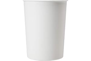 JVL Quality Vibrance Clean White Lightweight Plastic Waste Paper Basket Bin