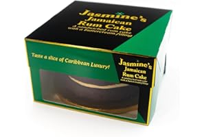 JASMINE'S JAMAICAN RUM CAKE TASTE A SLICE OF CARIBBEAN LUXURY! Jasmine's Jamaican Rum Cake - 8 Inch Round Creamed Luxury Caribbean Rum Cake for Desserts, Birthday Cake, Thank You Gift, Perfect Premium Gourmet Gift for Parties, Buttercream filling Christmas Cake
