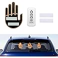 LECART Led Middle Finger Car Lights, Led Gesture Hand Light with Remote, Funny Back Window Gesture Sign Lighting, Car Gadgets & Road Rage Signs for Men Women, Give The Love, Bird, Wave to Drivers