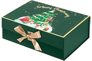 TivsiVer Christmas Magnetic Gift Box – Large, Sturdy, 32.2 X 20.3 X 11.4 cm, Luxury Gift Box with Lid – Perfect Choice for Festive Gift Wrapping