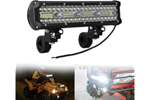 BIUGERCN ATV Spotlights Motorcycle Led Lamp Headlight 12v LED Spotlights Universal for All Most ATV UTV Quad Raptor Grizzly Wolverine TRX LTZ with 7/8”22mm Handlebar