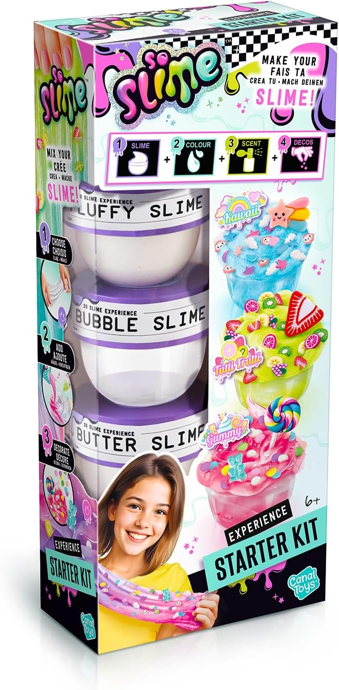 Canal Toys – So Slime Experience Starter Kit – Elige tu Textura, Fragancia, decoración – Idea de Regalo Infantil de 6 años – Ocio Creativo – Imaginación – SSC410