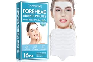 LXITIAN Zornesfalte Pflaster, Forehead Wrinkle Patches, Falten Pflaster Gesicht, Reduzierung von Stirnrunzeln Lachfalte, Glättet Feine Linien Fältchen, Anti Falten Pflaster für Stirn mit Kollagen, 16 Stück