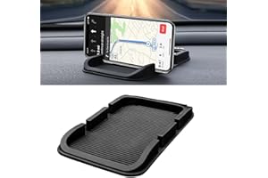 WANGENPING Podkładka antypoślizgowa 3 w 1, silikonowa mata na deskę rozdzielczą, monety, klucze, okulary przeciwsłoneczne, pudełko do przechowywania dekoracji samochodu