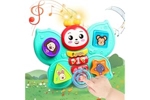 MOOKCUY Baby Toys 12 to 18 Months Musical Baby Shape Sorter Toys 6 12 18 Months Early Education Learning Music/Lights/Animal Sounds Gifts Toys for 1 2 3 Year Old boys Girls kids Christmas Birthday