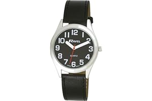 Ravel - Montre Unisexe à Bracelet d'aide à la Vue avec de Gros Chiffres