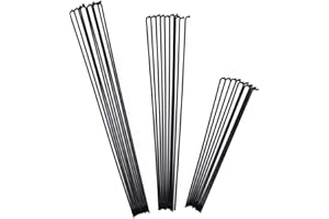 Faderr - 10 Raggi per Bici – 14G J Bend in Acciaio Inox, con capezzoli, Accessori per Bicicletta (Dimensioni: 286 mm)