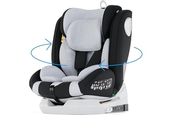 Babify Onboard Siege Auto ECE R129/i-Size, Bebe 0 à 36kg, Siege Auto Isofix Groupe 0 1 2 3, Siège Auto Bébé et Enfants de 0 à 12 Ans, Sièges Auto Pivotant 360, Ergonomique, Rehausseur Voiture Enfant