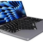 NovStrap MacBook Air 15 in&ccedil; ile Uyumlu Klavye Koruyucu Kılıf, T&uuml;rk&ccedil;e Q Siyah, Ultra İnce Silikon Keyboard Cover, M2 M3 M4 M5 