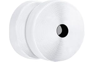 SINWIND 8M Bande Agrippantes Adhésives Rubans Adhésifs Bande Ruban Scratch Autocollant Moustiquaire Hook Loop Rouleau Scratch Autoadhésif pour moustiquaire fenetre, cadres photos Installation, 8m x 2 (Blanc)